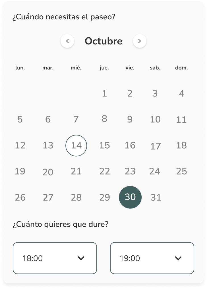 busca paseos cuando y donde quieras